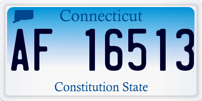 CT license plate AF16513