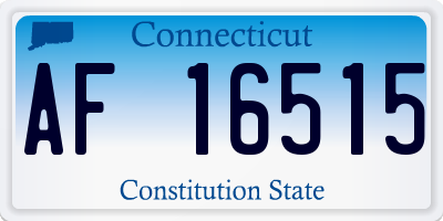 CT license plate AF16515