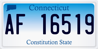CT license plate AF16519