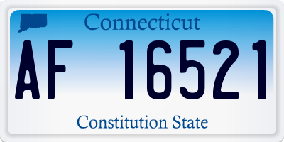 CT license plate AF16521
