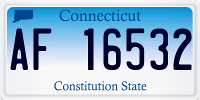 CT license plate AF16532