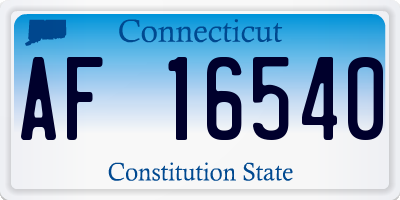 CT license plate AF16540