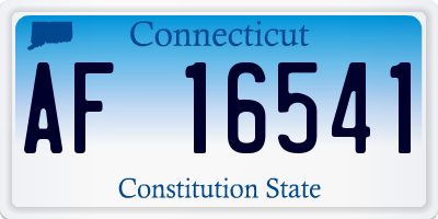 CT license plate AF16541