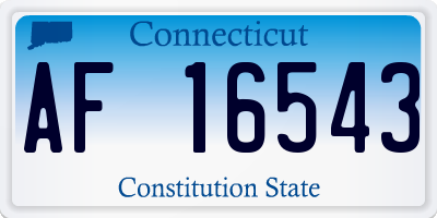 CT license plate AF16543