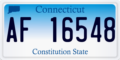 CT license plate AF16548