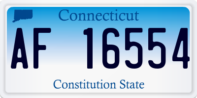 CT license plate AF16554