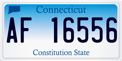 CT license plate AF16556