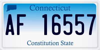 CT license plate AF16557