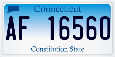 CT license plate AF16560