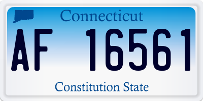 CT license plate AF16561