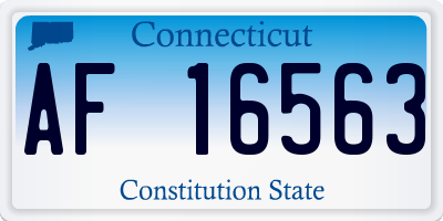 CT license plate AF16563