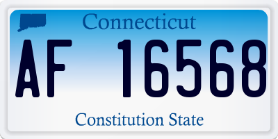 CT license plate AF16568