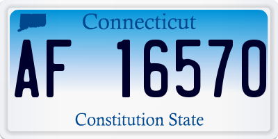CT license plate AF16570