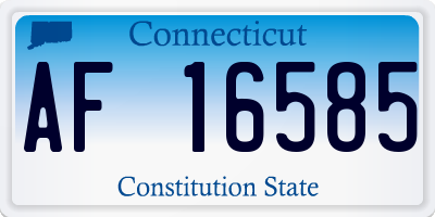 CT license plate AF16585