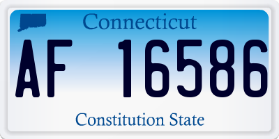 CT license plate AF16586