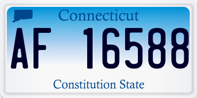 CT license plate AF16588