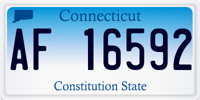 CT license plate AF16592