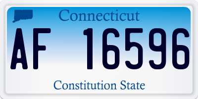 CT license plate AF16596