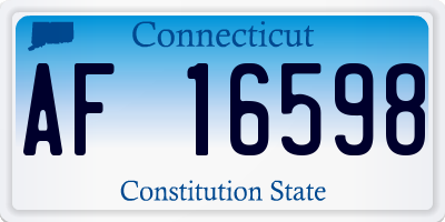 CT license plate AF16598