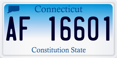 CT license plate AF16601