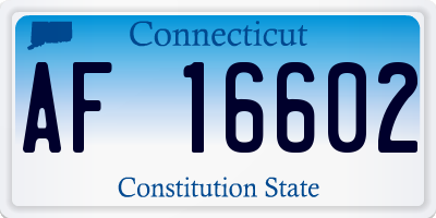 CT license plate AF16602