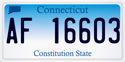 CT license plate AF16603