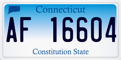 CT license plate AF16604