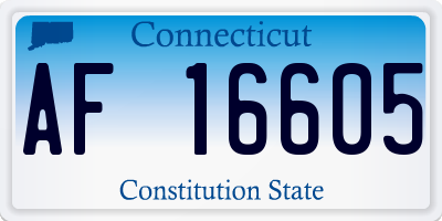 CT license plate AF16605