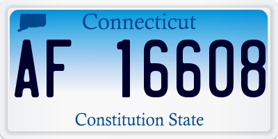 CT license plate AF16608
