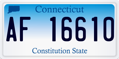 CT license plate AF16610