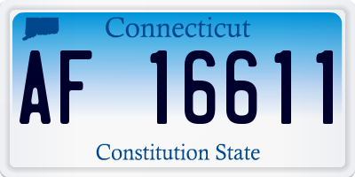 CT license plate AF16611