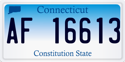 CT license plate AF16613