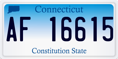 CT license plate AF16615