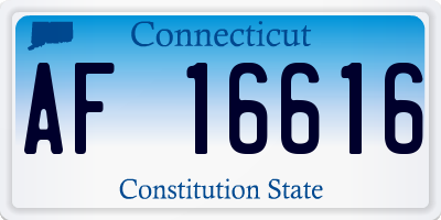 CT license plate AF16616