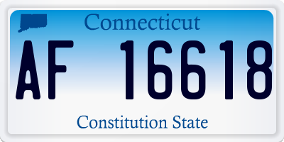 CT license plate AF16618
