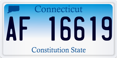CT license plate AF16619