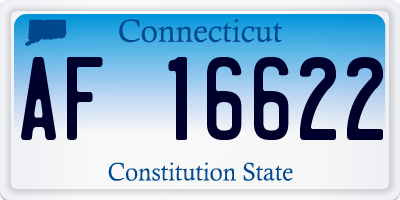 CT license plate AF16622