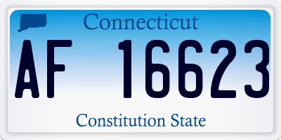 CT license plate AF16623
