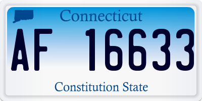 CT license plate AF16633