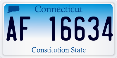 CT license plate AF16634