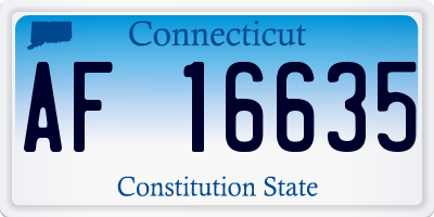 CT license plate AF16635