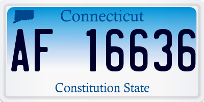 CT license plate AF16636