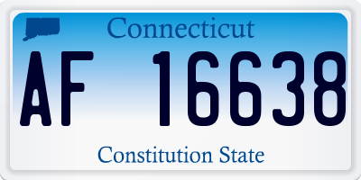 CT license plate AF16638