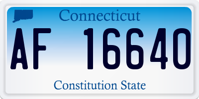 CT license plate AF16640