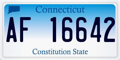 CT license plate AF16642