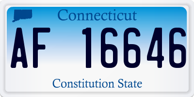CT license plate AF16646