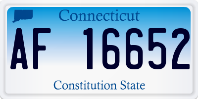 CT license plate AF16652