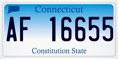 CT license plate AF16655