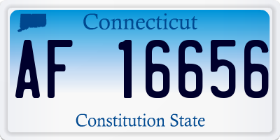 CT license plate AF16656