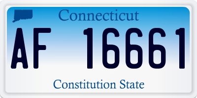 CT license plate AF16661